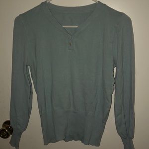 Light blue long sleeved shit